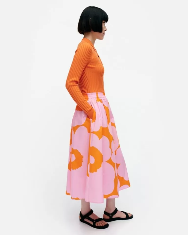 Shop Garrel Unikko Cotton Poplin Skirt Woman Skirts