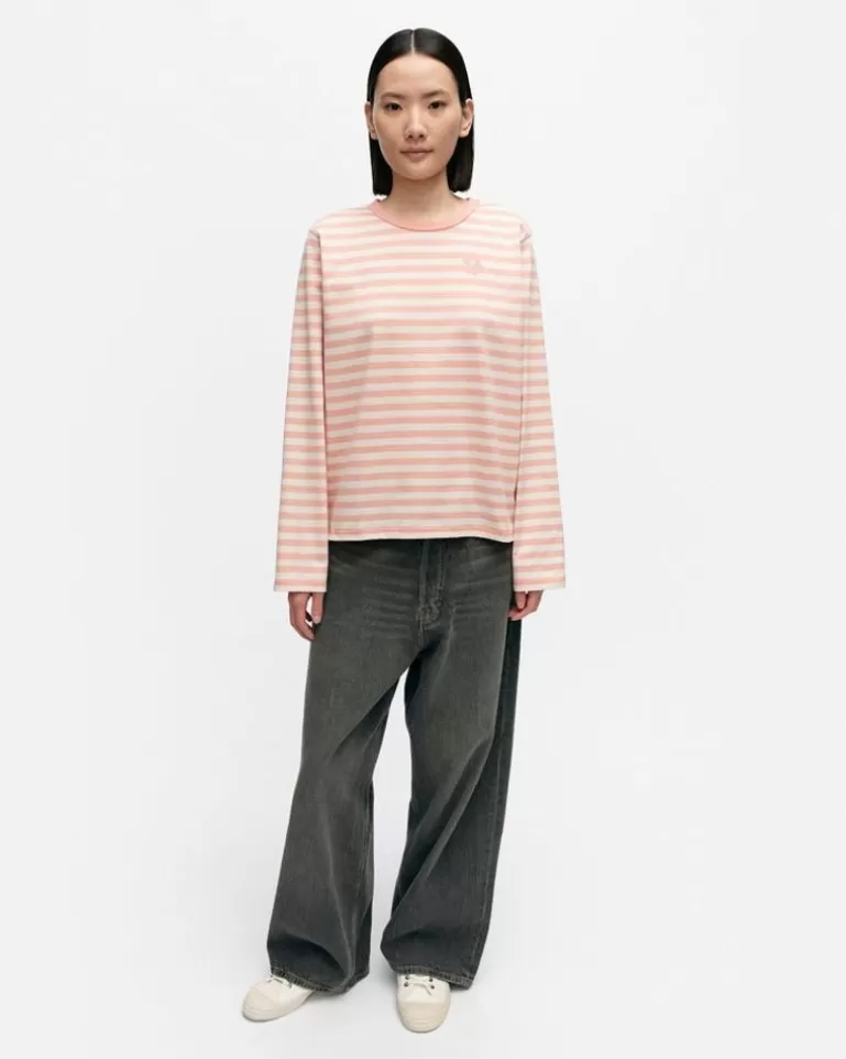 Online Kioski Tasaraita Relaxed Longsleeve Jersey Top Woman Tops & Tunics