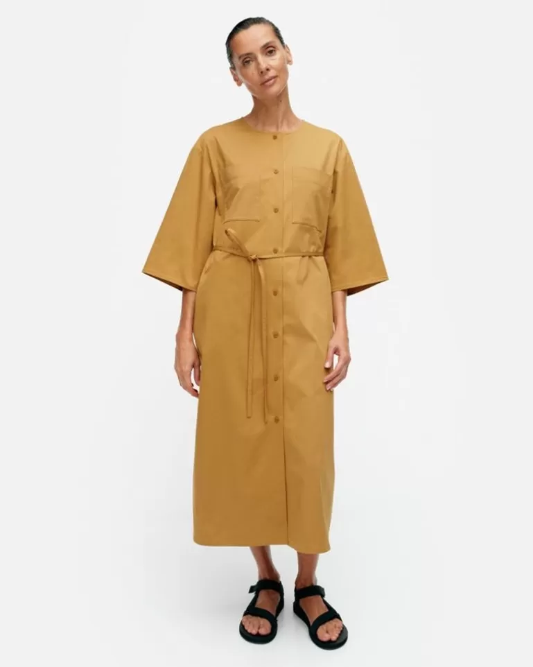 Sale Sarkka Solid Cotton Dress Woman Dresses